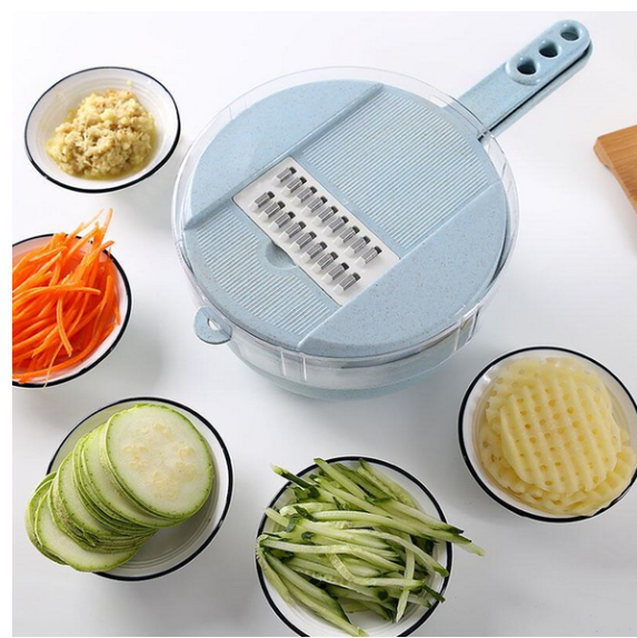 SliceMaster 8-in-1 Mandoline Slicer: Versatile Vegetable Cutter and Kitchen Tool Kit