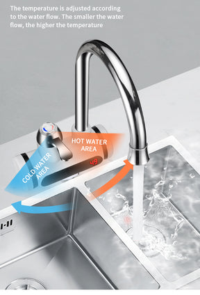 TempFlow Electric Water Tap: Instant Hot and Cold Water Faucet Heater with Temperature Display